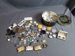 Vintage Buttons, Buckles, Cuff Links