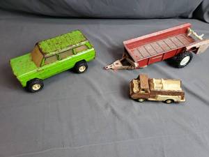 Ertl Spreader, Fire Truck, Green Tonka