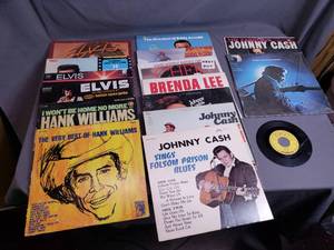 Elvis, Cher, Johnny Cash, Hank Williams, Oak Ridgely Boys Records