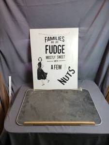 Old Chalkboard and Fudge Sign