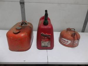 3-Assorted Gas Cans (1-OMC)