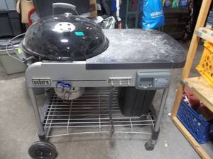 Weber Performer Charcoal Grill Station On Wheels