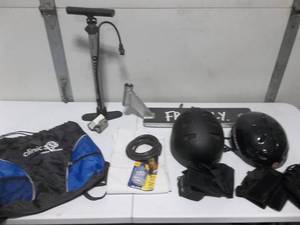 Bike Pump, Bike Lock With Key, Air Pump & Bike Helmets
