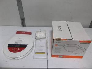 1-Flush Mount Light Fixture, Toilet Seat & 2-Shower Liners