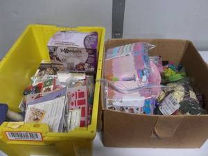 Lot Of Crafting Misc., Party Ware, Mylar Balloons, Needle Work, Sewing & More