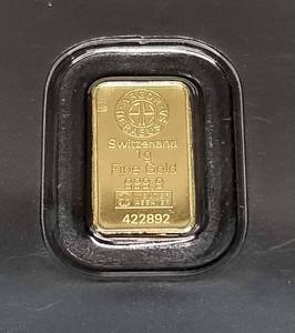 1 GRAM .999 FINE GOLD BAR IN SEALED CARD