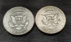 2 HIGH GRADE 40% SILVER HALF DOLLARS 1965 PROOF 1970-D UNC