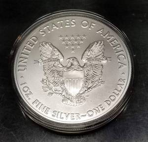 2021 type 1 AMERICAN SILVER EAGLE 1 TROY OZ .999 FINE SILVER IN AIRTITE