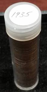 ROLL OF 1935 US WHEAT CENTS 50 COINS