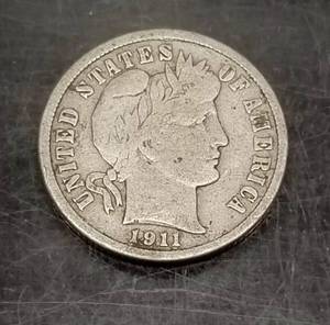 1911-S US BARBER DIME