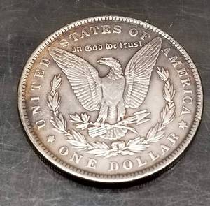 1889 MORGAN SILVER DOLLAR AU DETAILS CLEANED