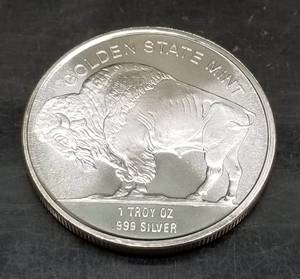 1 TROY OZ .999 FINE SILVER INDIAN BUFFALO ROUND