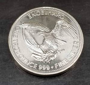 1 TROY OZ .999 FINE SILVER 1984 ENGELHARD THE AMERICAN PROSPECTOR