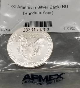 2020 AMERICAN SILVER EAGLE 1 TROY OZ .999 FINE SILVER DOLLAR