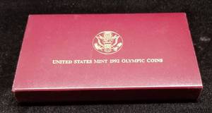 1992 US OLYMPIC GOLD & SILVER SET .24 OZ PURE GOLD .76 OZ SILVER