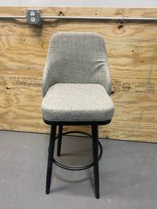 lot 93 image: Upholstered Swivel Bar Stool