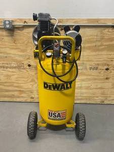 lot 1 image: DEWALT 25 Gal. 200 PSI Oil Lubed Belt Drive Portable Vertical Electric Air Compressor