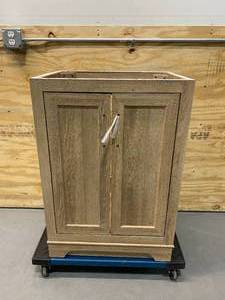 lot 62 image: STYLE SELECTIONS Retford 24-in Light Wood Under Mount Single Sink Bathroom Vanity