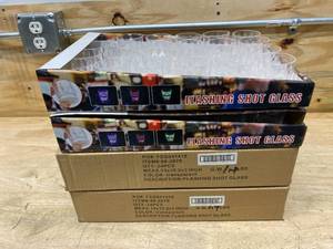 lot 61 image: Lot of 4 Cases of-  Flashing Shot Glasses