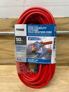 lot 42 image: PRIME Neon Flex High Visibility Extreme Cold-Weather Extension Cord (50 ft.)