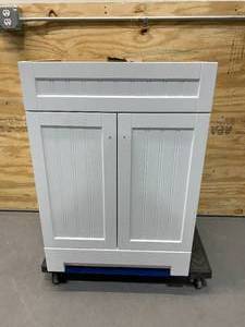 lot 63 image: Bathroom Vanity with Sink (White)