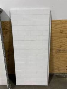 lot 125 image: MAXX Vellamo 30-in W x 56.625-in H x 60-in L 3-Piece White Acrylic Bathtub Surround
