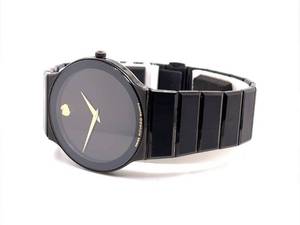 Classic 1990s Movado Museum Ultra Thin Black Watch VIDEO