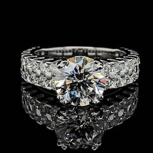Luxury Designer Simon G Ring w 2.15ct. Round Diamond Center in 14k, 3.35ctw. Absolutely Stunning  $14,800 Retail VIDEO