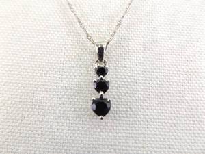 .925 Sterling Silver Black Onyx Pendant Necklace