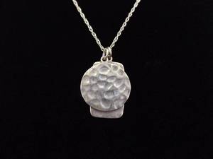 .925 Sterling Silver Hand Hammered Abstract Hug and Kiss Pendant Necklace