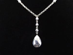 .925 Sterling Silver Drop Dangle Necklace