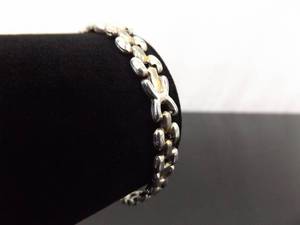 .925 Sterling Silver Hugs and Kisses Link Bracelet