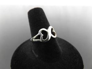 .925 Sterling Silver Infinity Heart Ring Size 7.75