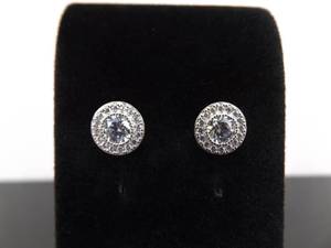 .925 Sterling Silver Zirconia Post Earrings
