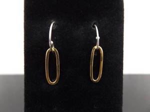 .925 Sterling Silver Vermeil Accented Hook Earrings