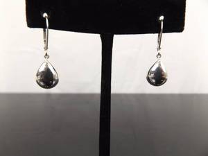 .925 Sterling Silver Drop Dangle Hook Latch Earrings