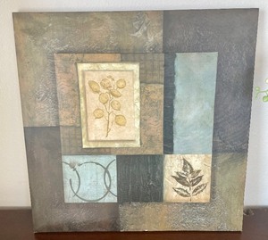 Pretty Abstract Style Muted Print and a Faux Floral Arrangement