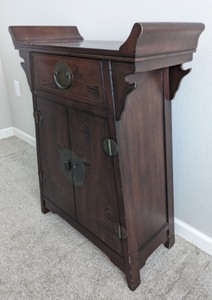 Wooden Alter Cabinet with Asian Design