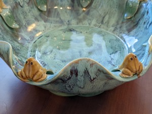 Pier One Ceramic Frog Bowl