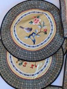 Assorted Vintage Embroidered Asian Linens
