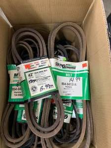 lot 45 image: LARGE BOX ASSORTED BELTS