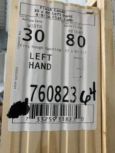 lot 64 image: JELDWEN HOLLOW CORE DOOR