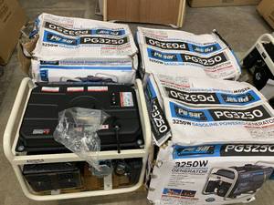 lot 79 image: PALLET OF 4 PG3250 PULSAR PORTABLE GENERATOR