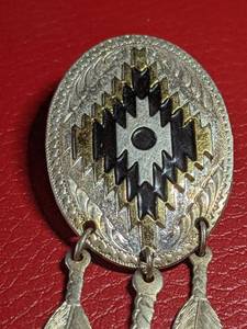 lot 22 image: Vintage Southwest Style Earrings wFeather Dangles