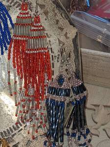 lot 108 image: Native American Beaded Dangle Earrings in Several Colors