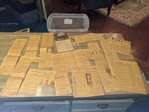 lot 153 image: Collection of Jackie Kennedy Newspaper Articles