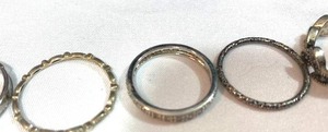 lot 256 image: Fun Silver-Tone Rings Sz 9 & 10 12