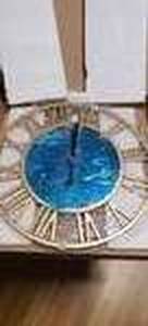 lot 76 image: 16 Gold Wall Clock wRoman Numerals