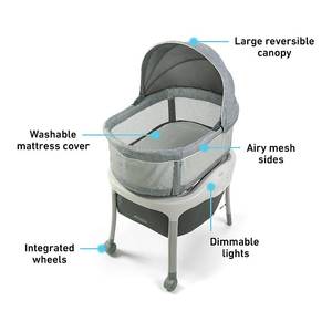 lot 5 image: Graco Move n Soothe Bassinet  Baby Bassinet with Movement, Vibration and Sound