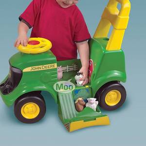 lot 10 image: John Deere Ride On Toys Sit N Scoot Activity Tractor